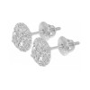 2.18ct Round Cut Diamonds Studs Earrings Gal Certified