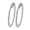 2.25ct Round Cut Eternity Diamond Hoops Huggie Earrings