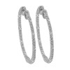 2.25ct Round Cut Eternity Diamond Hoops Huggie Earrings