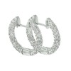 2.75 CT Round Cut Eternity Diamond Hoops Huggie Earrings
