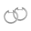 3.50ct Round Cut Pave Diamonds Hoops Huggies Earrings