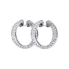 5.50ct Round Cut Micropave Diamond Hoop Huggie Earrings