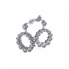 Brand New 2.40 CT Lady's Journey Diamond Dangle Earrings 14 KT White Gold