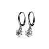 New 1.00 CT Lady's Princess Cut Diamond Drop Dangle Stud Earrings 14KT W/Y Gold