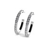 New 1.50 CT Lady's Round Cut Diamond Hoop Earrings 14KT White/Yellow Gold G/SI1