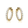 New 1.70CT Round Cut Diamond Hoop Huggie Earrings G/SI1 0.80" in Diameter 14KT