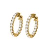 New 1.70CT Round Cut Diamond Hoop Huggie Earrings G/SI1 0.80" in Diameter 14KT