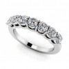 1.05 ct Ladies Round Cut Diamond Eternity Wedding Band Ring (Color G Clarity SI-1) in 14 Kt White Gold