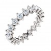 3.00 ct Ladies Round Cut Eternity Diamond Ring (Color G Clarity SI-1) in 14 kt White Gold