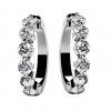 1.50 ct Ladies Round Cut Diamond Hoops Earrings (Color G Clarity SI-1) in 18 karat White Gold