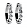 1.50 ct Ladies Round Cut Diamond Hoops Earrings (Color G Clarity SI-1) in 18 karat White Gold
