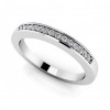 0.45 ct Ladies Round Cut Diamond Eternity Wedding Band Ring (Color G Clarity SI-1) in 14 Kt White Gold