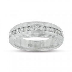 0.90CT Men's Round Cut Diamond Rings Wedding Bands G/SI1