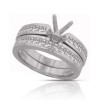 1.50ct Princess Cut Diamond Engagement Rings Bands Sets