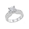 2.40ct Round Princess Cut Diamond Engagement Ring Band