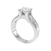 2.40ct Round Princess Cut Diamond Engagement Ring Band