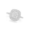 2.75 Ct Cushion And Round Cut Diamond Engagement Ring G/Si1 14 Kt White Gold