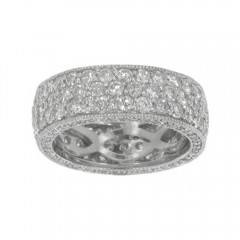 5.25ct Round Cut Diamonds Eternity Wedding Bands Rings
