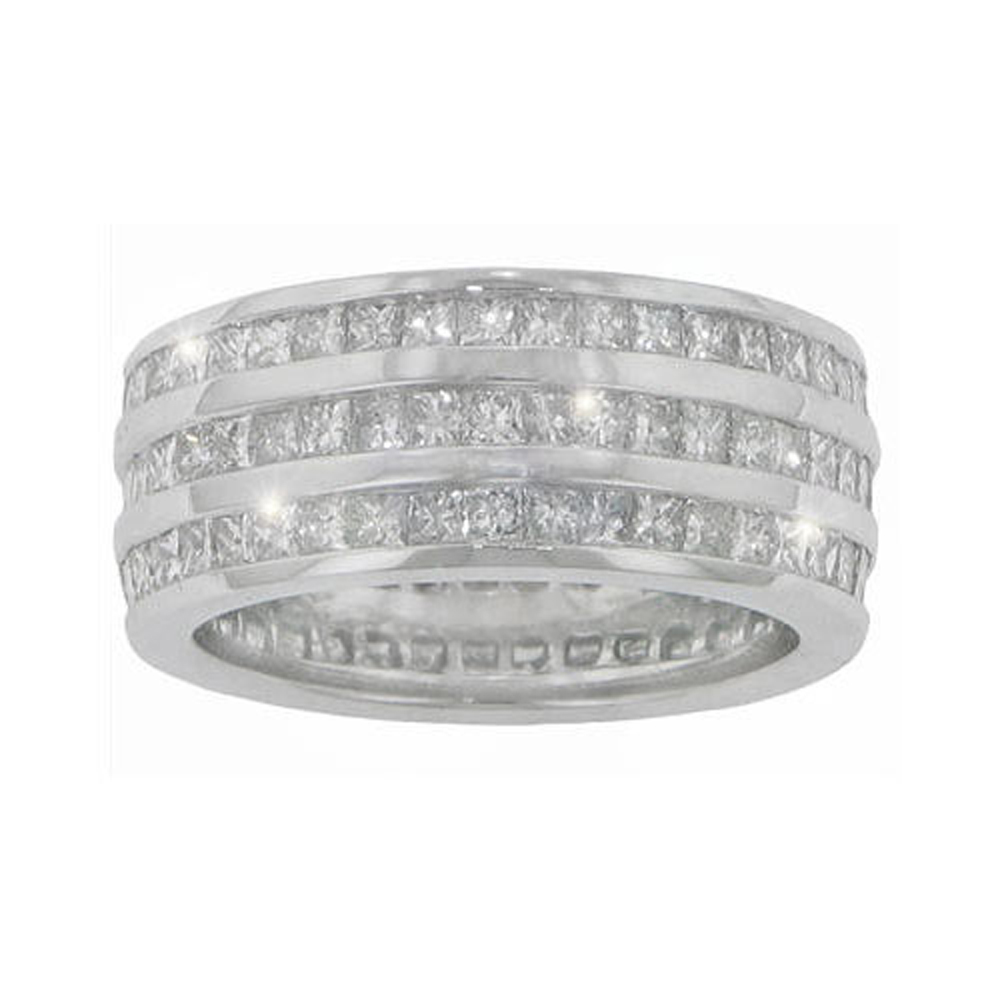 6.00ct Princess Cut Diamond Eternity Wedding Band Rings