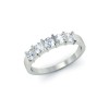  0.75 Ct Round Cut Diamond 5 Stone Wedding Band Ring White Gold G/Si1