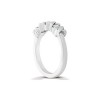 0.35 CT Round Cut 3 Stone Diamond Wedding Band Ring ( Color G Clarity SI-1) Platinum