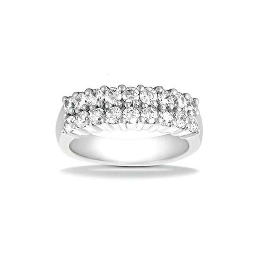 Brand New 0.75 CT Round Cut Diamond Wedding Band Ring White Gold G/SI1