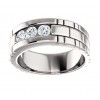 0.45 ct Ladies Round Cut Eternity Wedding Band Diamond Ring (Color G Clarity SI-1) in 14 kt White Gold