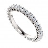 2.00 ct Ladies Round Cut Eternity Wedding Band Diamond Ring (Color G Clarity SI-1) in 14 kt White Gold