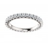 2.00 ct Ladies Round Cut Eternity Wedding Band Diamond Ring (Color G Clarity SI-1) in 14 kt White Gold