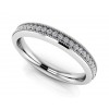 0.90 ct Ladies Round Cut Diamond Eternity Wedding Band Ring (Color G Clarity SI-1) in 14 Kt White Gold