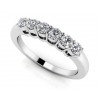 0.90 ct Ladies Round Cut Diamond Eternity Wedding Band Ring (Color G Clarity SI-1) in 14 Kt White Gold