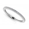 1.00 ct Ladies Round Cut Diamond Eternity Wedding Band Ring (Color G Clarity SI-1) in 14 Kt White Gold