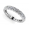 4.10 ct Ladies Round Cut Diamond Eternity Wedding Band Ring (Color G Clarity SI-1) in 14 Kt White Gold