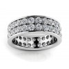 3.18 ct Ladies Round Cut Diamond Eternity Wedding Band Ring (Color G Clarity SI-1) in 14 Kt White Gold