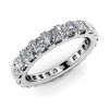 5.08 ct Ladies Princess Cut Diamond Eternity Wedding Band Ring (Color G Clarity SI-1) in 14 Kt White Gold