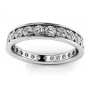 1.25  ct Ladies Round Cut Diamond Eternity Wedding Band Ring (Color G Clarity SI-1) in 14 Kt White Gold