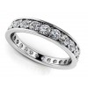 1.25  ct Ladies Round Cut Diamond Eternity Wedding Band Ring (Color G Clarity SI-1) in 14 Kt White Gold