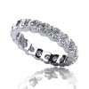 6.15 ct Ladies Round Cut Diamond Eternity Wedding Band Ring (Color G Clarity SI-1) in 14 Kt White Gold