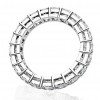5.10 ct Ladies Princess Cut Diamond Eternity Wedding Band Ring (Color G Clarity SI-1) in 14 Kt White Gold