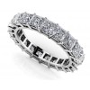 5.10 ct Ladies Princess Cut Diamond Eternity Wedding Band Ring (Color G Clarity SI-1) in 14 Kt White Gold