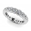 3.25 ct Ladies Round Cut Diamond Eternity Wedding Band Ring (Color G Clarity SI-1) in 14 Kt White Gold