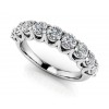 1.29 ct Ladies Round Cut Diamond Eternity Wedding Band Ring (Color G Clarity SI-1) in 14 Kt White Gold