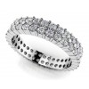 2.50 ct Ladies Round Cut Diamond Eternity Wedding Band Ring (Color G Clarity SI-1) in 14 Kt White Gold