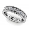 1.14 ct Ladies Round Cut Diamond Eternity Wedding Band Ring (Color G Clarity SI-1) in 14 Kt White Gold