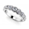 1.27 ct Ladies Round Cut Diamond Eternity Wedding Band Ring (Color G Clarity SI-1) in 14 Kt White Gold