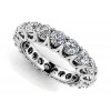 4.25 ct Ladies Round Cut Diamond Eternity Wedding Band Ring (Color G Clarity SI-1) in 14 Kt White Gold