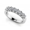 1.07 ct Ladies Princess Cut Diamond Eternity Wedding Band Ring (Color G Clarity SI-1) in 14 Kt White Gold