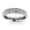 0.78 ct Ladies Round Cut Diamond Eternity Wedding Band Ring (Color G Clarity SI-1) in 14 Kt White Gold