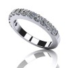1.20 ct Ladies Round Cut Diamond Eternity Wedding Band Ring (Color G Clarity SI-1) in 14 Kt White Gold