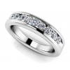1.17 ct Ladies Round Cut Diamond Eternity Wedding Band Ring (Color G Clarity SI-1) in 14 Kt White Gold